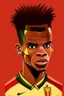 Placeholder: Nelson Semedo Portuguese football player , cartoon 2d