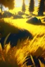 Placeholder: brilliant raytraced game map with yellowish grass, 4k, nvidia graphics, volumetric light, depth of field, autumn, trending art, fantasy art, knight