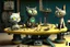 Placeholder: Happy cats sitting on a table :: industrial robotic cats, characters from machinarium pictoplasma, assemblage of naive art and les automatistes, by Alexander Jansson and Leo Lionni, a storybook illustration of a surrealist cat sculptures, cgsociety and behance contest winner