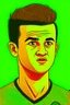 Placeholder: Philippe Coutinho Brazilian soccer player cartoon 2d