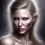 Placeholder: mix young cate blanchett angelina jolie, bodybuilder by gerald brom luis royo