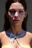 Placeholder: Realistic image, Rosalía artist, natural body ,portrait, standard complexion body, portrait, two bows, torn t-shirt, fog, vibrant color, highly detailed, art stations, concept art, smooth, unreal engine 5, god rays, ray tracing, RTX, lumen lighting, ultra detail, volumetric lighting, 3d.