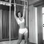 Placeholder: a confident woman does pull-ups in diapers by Russ Meyer