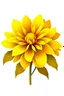 Placeholder: yellow ochre flower VECTOR illustration defined and detailed with white background