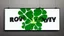 Placeholder: rave poster with Four-leaf clover and laser