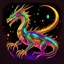 Placeholder: dnd ancient ethereal astral dragon made of stars, top-down perspective, VTT roll20 token