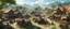 Placeholder: A photo of a busy village market in a beautiful surreal outdoor countryside sunny scene, with distant hills & fields, intricate dwellings with many pathways & stairways, streams & waterfalls, a waterwheel : ultra high detail, photorealistic, epic cinematic, 8K, Large depth of field