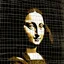 Placeholder: a drawing of a Mona Lisa face with a grid pattern on it, computer graphics, analytical art, daz3d, behance hd, sketchfab