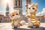 Placeholder: cute anime chibi cat couple in Pisa, Italy, leaning tower in sunshine Weight:1 heavenly sunshine beams divine bright soft focus holy in the clouds Weight:0.9 golden glitters