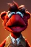 Placeholder: Waist up muppet Portrait, Nicolás maduro muppet doll, mustache, photo studio, red background, unreal engine 5, concept art, art station, ray tracing, lumen lighting, ultra detail, volumetric lighting, 3d.