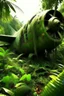 Placeholder: vegetation crashed airplane in the jungle