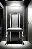 Placeholder: chair in the middle of an empty room, grayscale