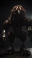 Placeholder: chicken monster robot with eerie lighting and a haunting atmosphere , photo / ultra realistic cinematic