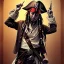 Placeholder: Captain Jack Sparrow Cheering with a beer in his hand