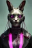 Placeholder: Medium Close Up Portrait, Front image. cyberpunk, rabbit mask, Chinese woman, pink long hair. latex, glossy suit. Pink, black, white, color. Mad max style. Color background, photo studio. Avatar image, highly detailed, concept art, smooth, unreal engine 5, god rays, ray tracing, RTX, lumen lighting, ultra detail, volumetric lighting, 3d, finely drawn, high definition, high resolution.