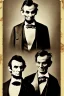 Placeholder: Abraham Lincoln and a vampire facing one another vintage photography, beautiful, Tumblr aesthetic, retro vintage style, HD photography, hyperrealism