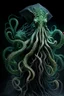 Placeholder: A captivating realistic artwork design presenting a full-body depiction of Cthulhu, the ancient entity of cosmic horror. The design showcases the magnificence of Cthulhu's form, with an array of intricately rendered tentacles surrounding its massive body. Cthulhu wears an extraordinary hat, adding a touch of character and mystique to its fearsome presence. The artwork is crafted in astonishing 8K resolution, providing unparalleled clarity and sharpness, allowing viewers to appreciate every intr