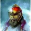 Placeholder: dungeons and dragons, fantasy, dwarf, dark priest, full plate armour, ironclad, dark metal, dark red glow, watercolour, large strokes, distinct face, portrait, head