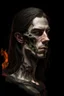 Placeholder: dead, burned, two-faced, half skin, half bone