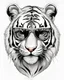 Placeholder: Funny and stylish tiger wearing sunglasses illustration, white background, no shadows and clear and well outlined