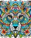 Placeholder: Eurasian wolf ANIMAL Book cover for Adults, mandala, flower, coloerfull