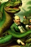 Placeholder: President James A. Garfield pictured as hydra monster