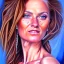 Placeholder: Lather, lady, full-length, detailed, Realistic Portrait painting, medium shot