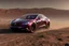 Placeholder: A Tesla 'Model Y' is drifting at high speeds, at the Cydonia region on Mars. (CINEMATIC, WIDE ANGLE LENS, PHOTO REAL)