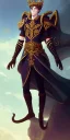 Placeholder: wide angle beautiful full body portrait of a strong male anthropomorphic thiefling wearing ornate - themed magic fantasy armor and a crown. character design by disney, anime, manga, charlie bowater, ross tran, artgerm, and makoto shinkai, detailed, soft lighting, rendered in octane