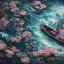 Placeholder: Birdseye,Insanely detailed photograph of an “artitcture plans of a canoe on river with rapids ” with intricate waves, intricate embroidered band of stars, hyperdetailed painting by Ismail Inceoglu Huang Guangjian and Dan Witz CGSociety ZBrush Central fantasy art album cover art,8K, hdr, romantic, mysterious, ominous, flowers, jewelry, steam,oil,cafe,street vendor,steamship,D&D