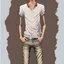 Placeholder: Teen man, blonde hair, red jersy, perfect face, style of tomer hanuka, jeans, pompadour.