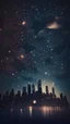 Placeholder: Stars dancing over skyline