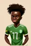 Placeholder: Bukayo Saka English-Nigerian footballer ,cartoon 2d