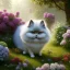 Placeholder: pixar style, volumetric summer garden environment and background, realistic painting of an Persian cat, looking excited, volumetric lighting, dramatic lighting, detailed digital painting, extreme dense and fine fur, anime, ornate, colour-washed colors, elegant, small minutiae, tiny features, particulars, centered, smooth, sharp focus, renderman gofur render, 8k, uhd, detailed eyes, realistic shaded volumetric lighting, sunlight caustics, backlight, centered camera view