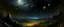 Placeholder: A dark gray galactic nightmare with stars, planets, and asteroids painted by George Inness