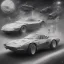 Placeholder: technical concept study, pencil sketch, sigle digital, inspired from Vintage Lamborghini car