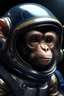 Placeholder: hyper realistic Space suit little capuchin monkey with glass helmet, hd, hyper realistic, realistic, textured fur, hdr, photoshop, photography, 4k, 16k, leica, fujifilm