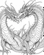 Placeholder: real two big dragon coloring page,easy to color,no black at all