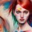 Placeholder: Photo of Epitaph , beautiful face, multi-hued red hair; in the style of martine johanna, draped in flowing fabric, ignore nsfw, colorful energetic brush strokes, realistic, sharp focus, 8k high definition, insanely detailed, intricate, elegant, art by martine johanna and artgerm