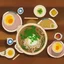 Placeholder: ramen with beer drink