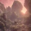 Placeholder: DANCING ALIENS, FLOWING FABRIC, cinematic lighting, 4k, 8k, octane render, digital concept art, ambient lighting, PINK, MOUNTAINS SUNSET