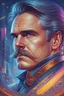 Placeholder: Best quality, masterpiece, ultra high definition,Futuristic, cyberpunk, Friedrich Nietzsche,Comic style
