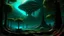 Placeholder: hyper realistic, tron legacy movie, space ships of the future, city of the future, green nad dark red trees , forest, space, planets, god status creations of the universe, face of an alien