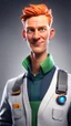 Placeholder: Produce a portrait of the engineer Lars, the visionary leader behind Solglans' transformation. Render Lars as a confident and determined individual, with a spark of innovation in his eyes. Show him wearing a sleek, modern engineer's outfit, perhaps with a tool belt slung over his shoulder, symbolizing his hands-on approach to problem-solving. Capture his passion for sustainability and technological advancement, while also conveying his warmth and empathy towards his fellow citizens. Let his expr