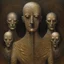 Placeholder: As many masters as there are vices, by Ray Johnson and Gabriel Pacheco and Zdzislaw Beksinski, surreal, fantastical, macabre