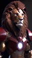 Placeholder: lion with head ironman, ultra realistic, 4k, ultra detail, full body