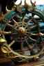 Placeholder: The Helm of the Dragon Queen is a fabulously gilded steering wheel adorning one of the finest pirate ships in the world but she was crippled during a battle and the magical wheel lost in the aqua depths