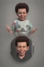 Placeholder: Cosmo kramer toddler, smile, full body, hyper realistic