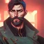 Placeholder: Tom Cruise Christmas cyberpunk military beard art