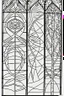 Placeholder: kids coloring page, stained glass window, cartoon style, thick lines, low detail, no shading